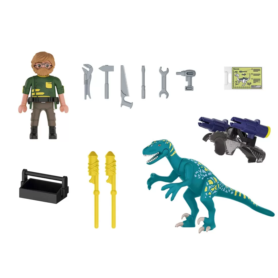 Playmobil Dino Rise Tio Rob Armamento Para La Batalla 70629* Juegos De Construcción