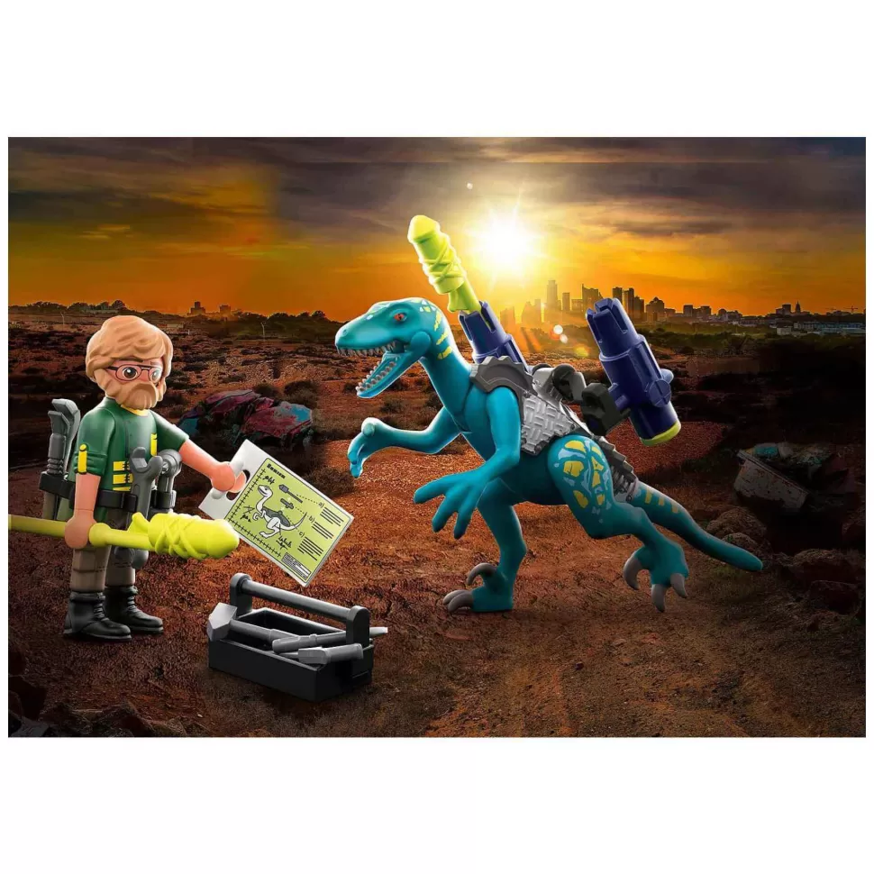 Playmobil Dino Rise Tio Rob Armamento Para La Batalla 70629* Juegos De Construcción