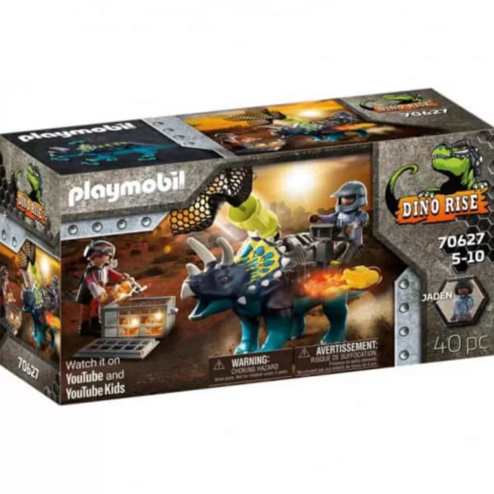 Playmobil Juegos De Construcción^ Dino Rise Triceraptos Disturbios Por Las Piedras Legendarias 70627