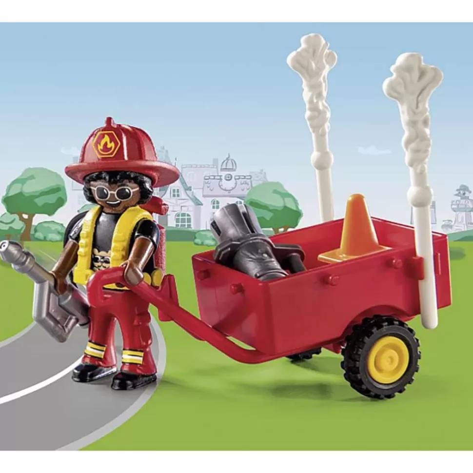 Playmobil Juegos De Construcción^ Duck On Call Accion Rescate De Bomberos Rescata Al Gato 70917