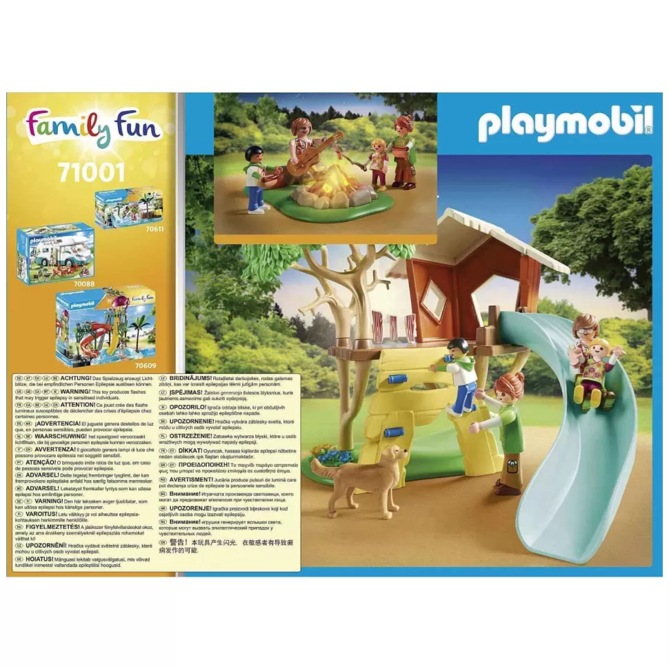 Playmobil Juegos De Construcción^ Family Fun Aventura En La Casa Del Arbol Con Tobogan 71001