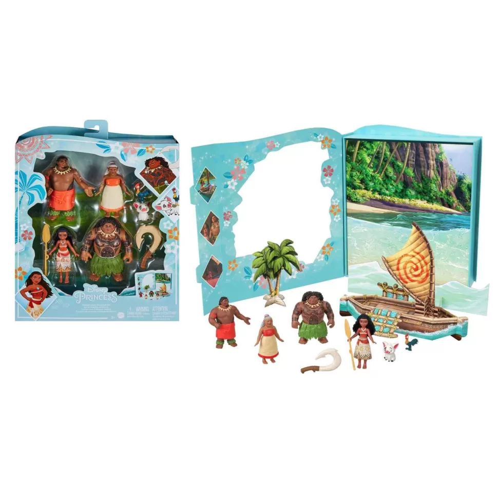 * Muñecas^ Princess Minis Libro De Cuentos Vaiana Pack De Figuras De La Pelicula Juguete 3 Anos (Mattel