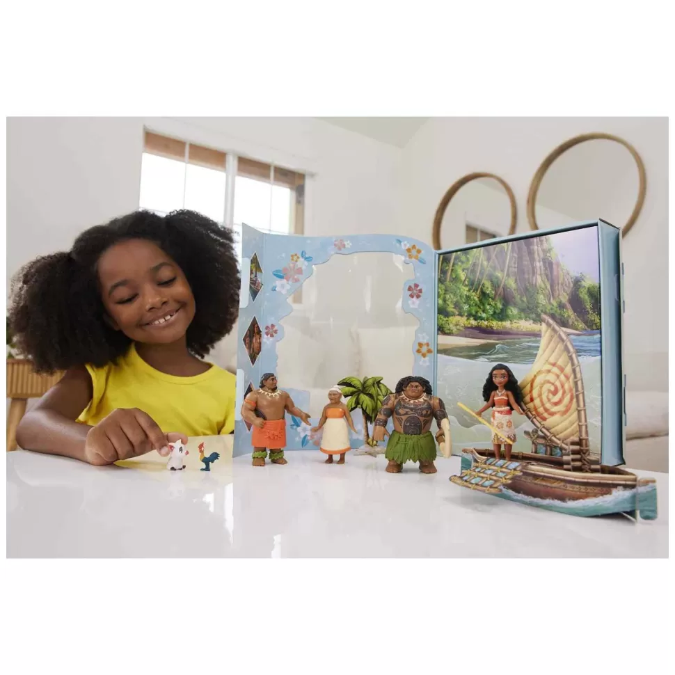 * Muñecas^ Princess Minis Libro De Cuentos Vaiana Pack De Figuras De La Pelicula Juguete 3 Anos (Mattel