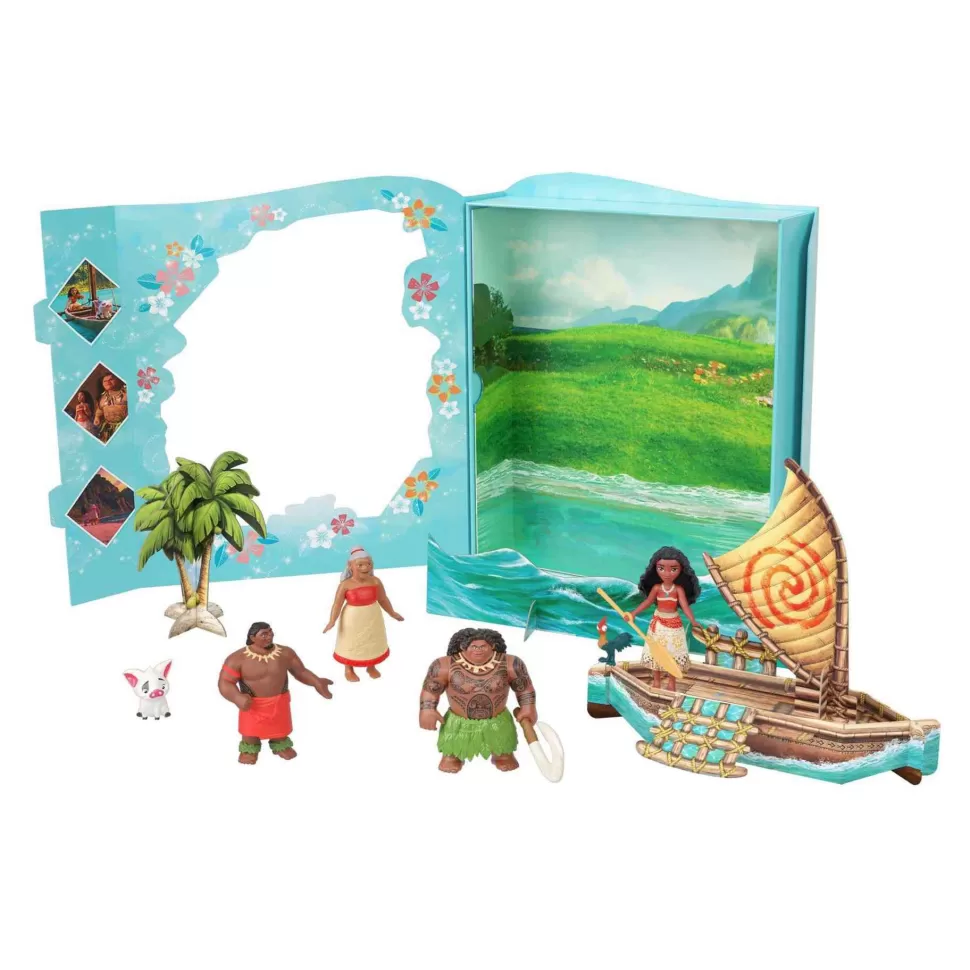 * Muñecas^ Princess Minis Libro De Cuentos Vaiana Pack De Figuras De La Pelicula Juguete 3 Anos (Mattel