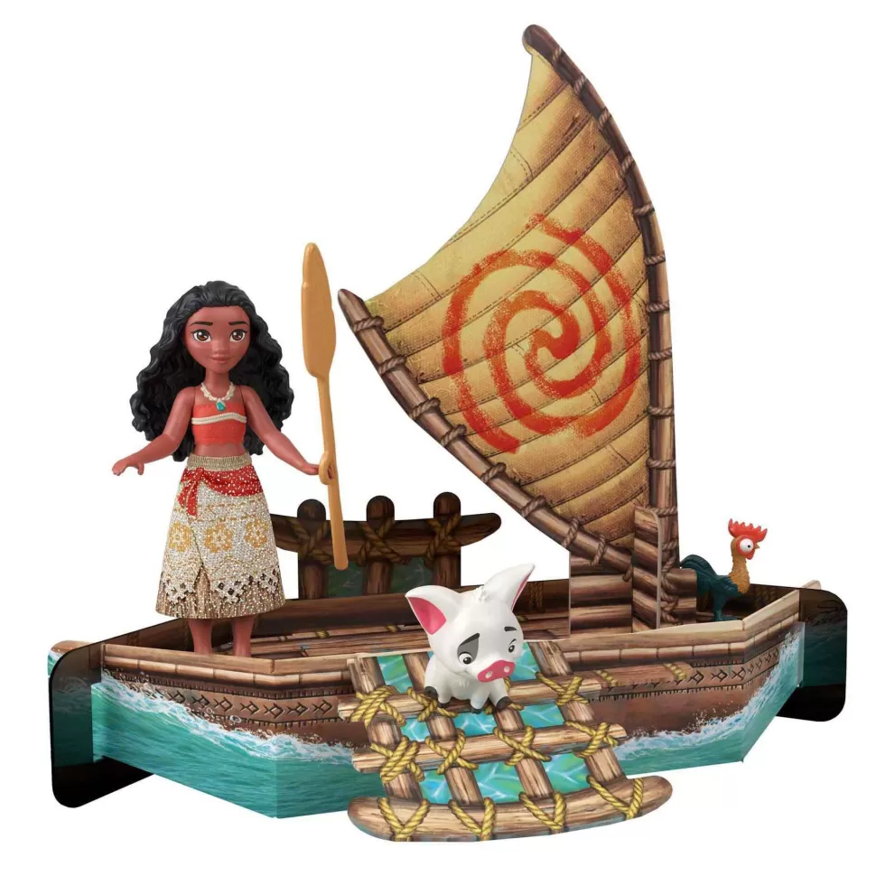 * Muñecas^ Princess Minis Libro De Cuentos Vaiana Pack De Figuras De La Pelicula Juguete 3 Anos (Mattel