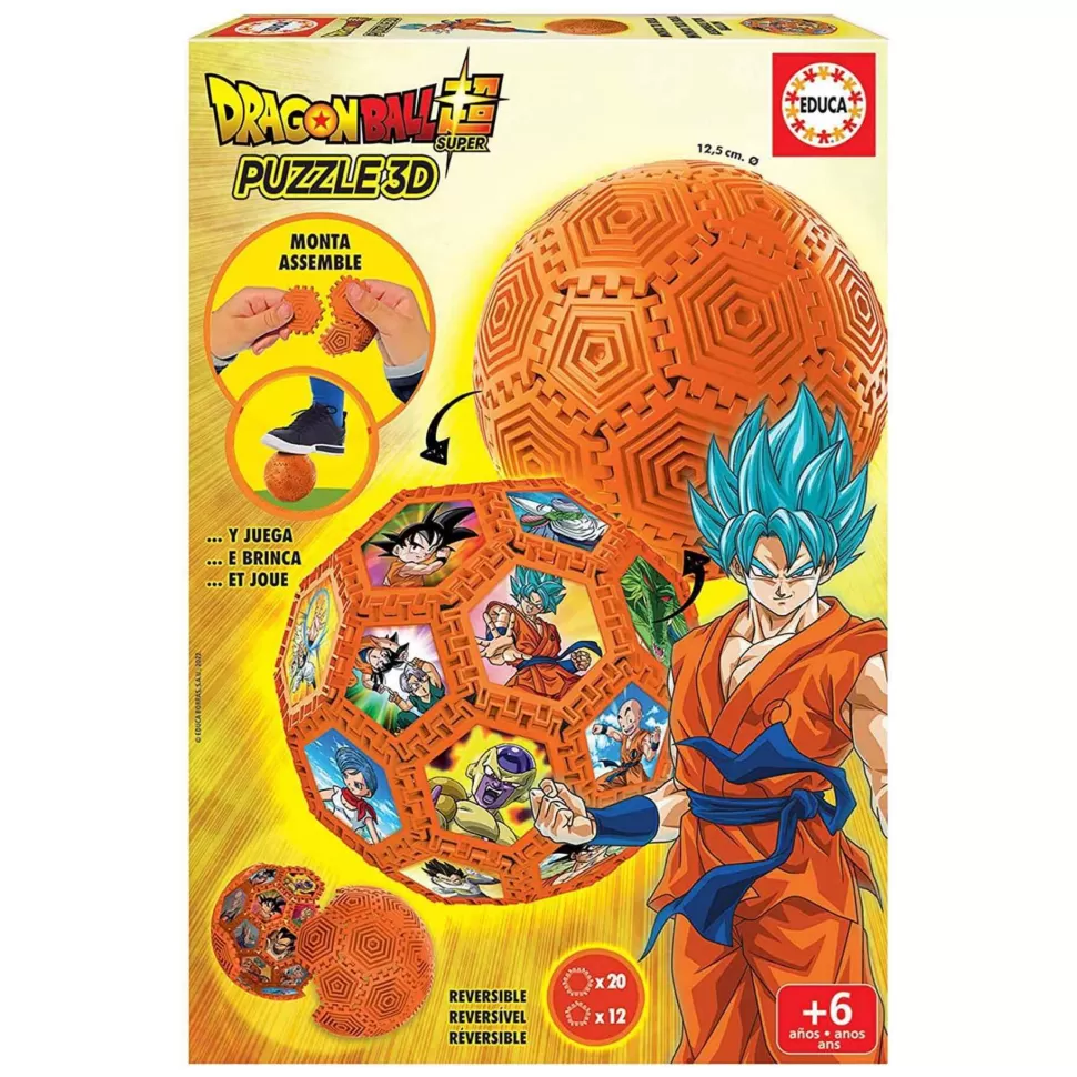 Educa Borras Puzzles Y Educativos^Puzzle 3D Balon Dragon Ball Con 32 Piezas Monta Y Juega