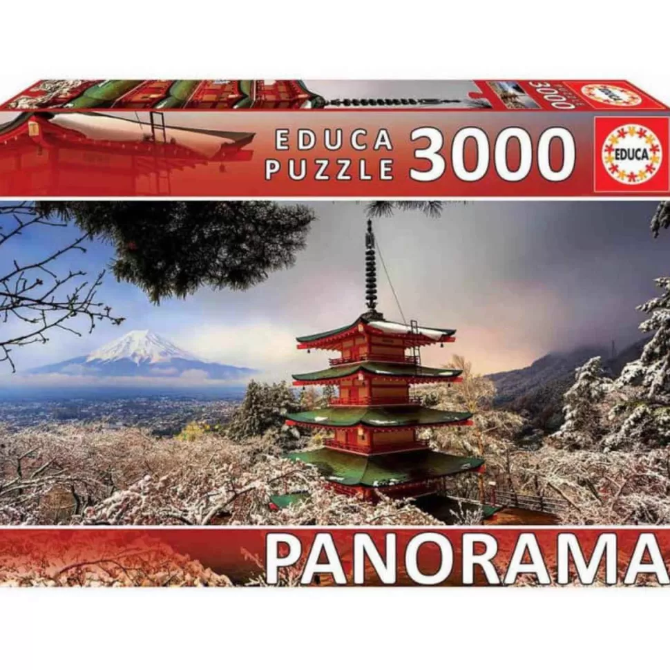 Educa Borras Puzzle Monte Fuji Y Pagoda Chureito Japon Panorama 3000 Piezas* Puzzles Y Educativos