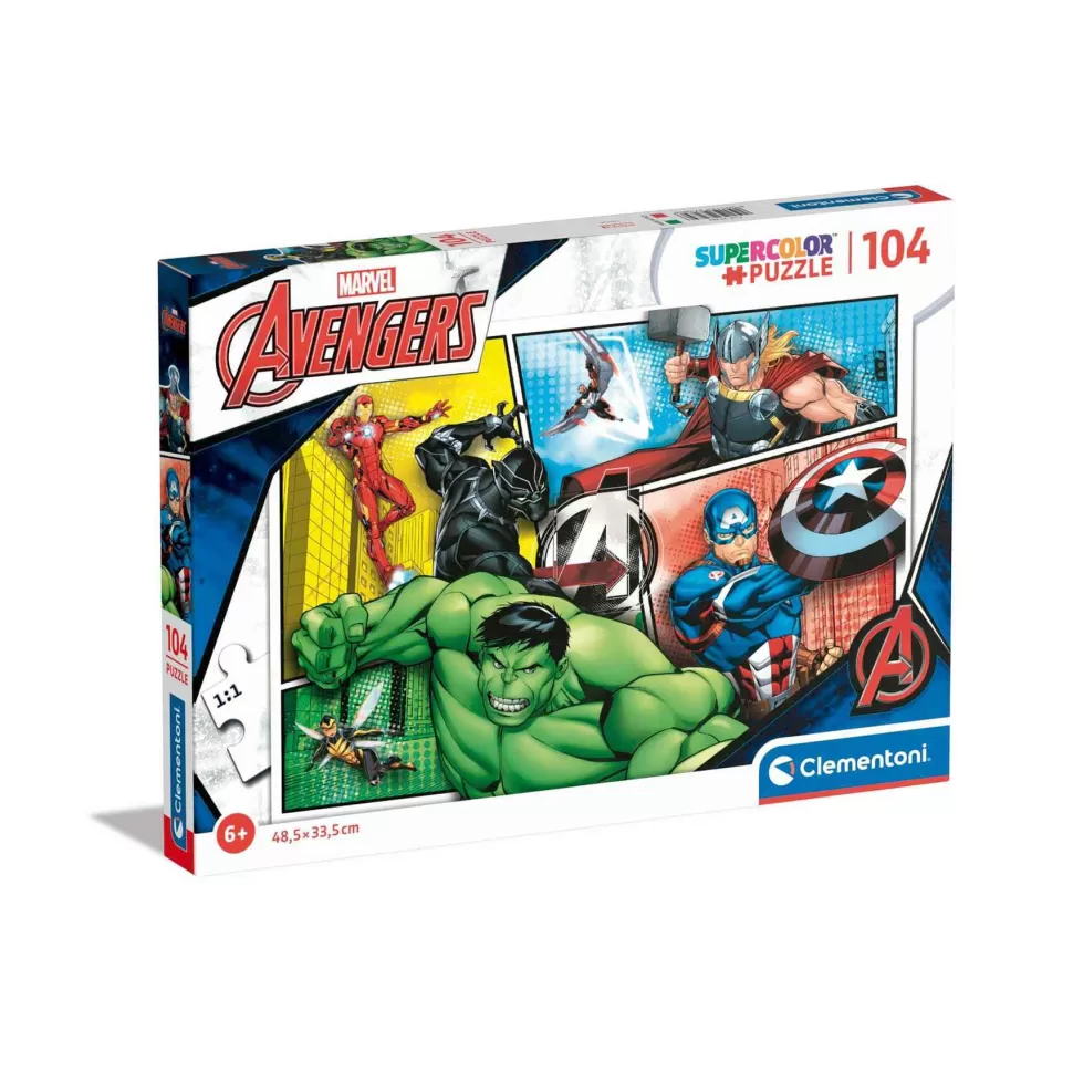 Avengers Puzzles Y Educativos^Puzzle Supercolor Marvel 104 Piezas