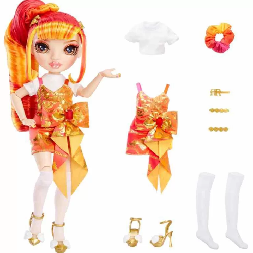 Rainbow High Muñecas^ Junior High Edicion Especial Muneca De Moda - Laurel De´Vious (Naranja)