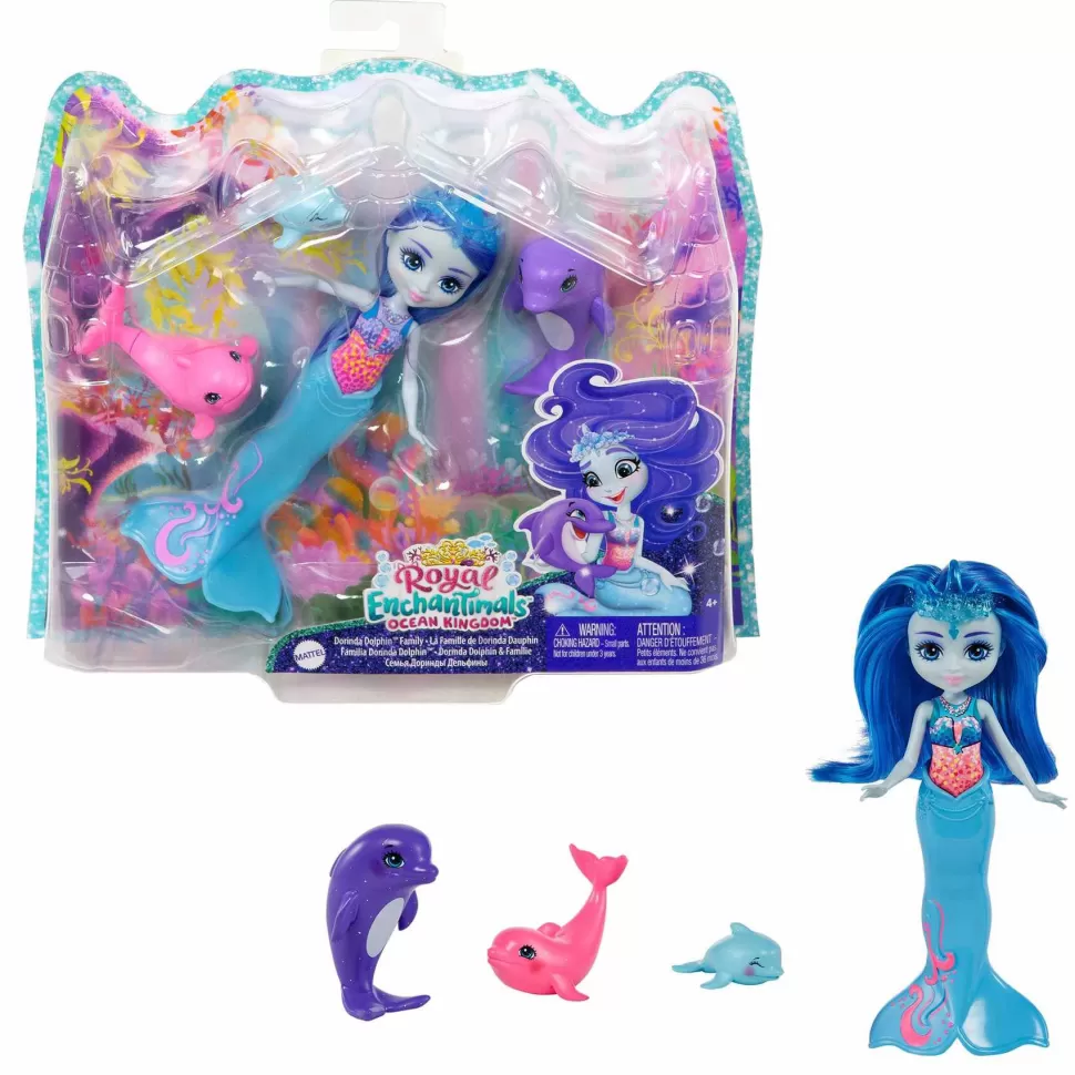 Enchantimals Royal Ocean Kingdom Muneca Dorinda Dolphin Con Mascota 4 Anos* Muñecas