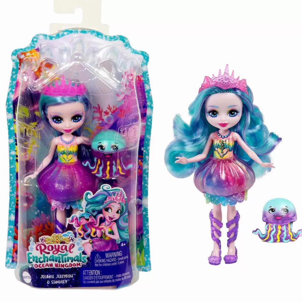 Enchantimals Royal Ocean Kingdom Muneca Jelanie Jellyfish Con Mascota 4 Anos* Muñecas