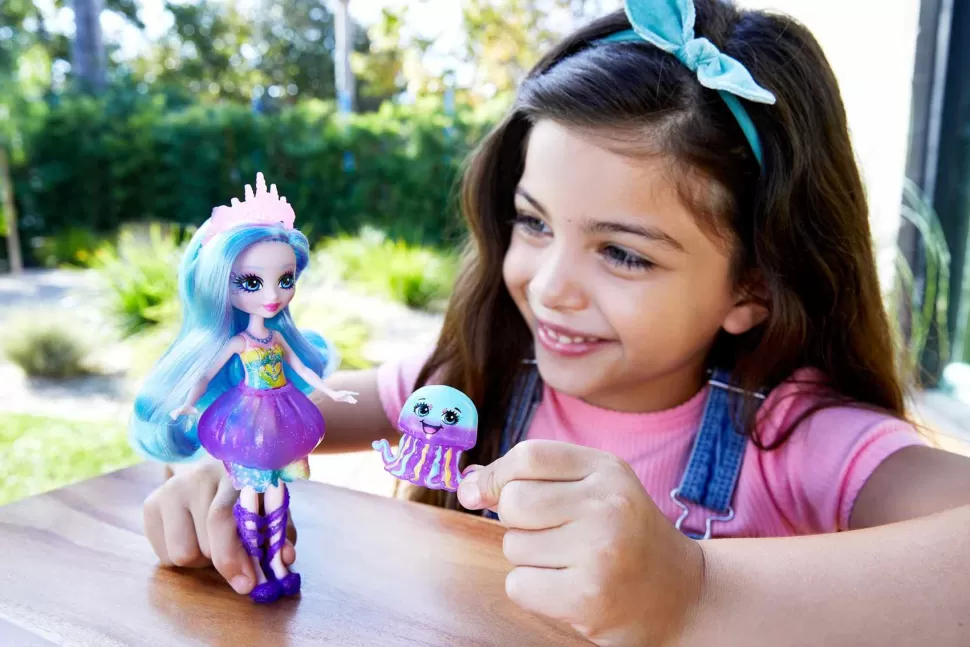 Enchantimals Royal Ocean Kingdom Muneca Jelanie Jellyfish Con Mascota 4 Anos* Muñecas