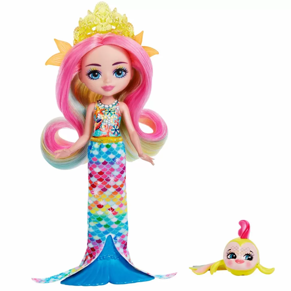 Enchantimals Royal Ocean Kingdom Muneca Rainey Rainbow Fish Con Mascota 4 Anos* Muñecas