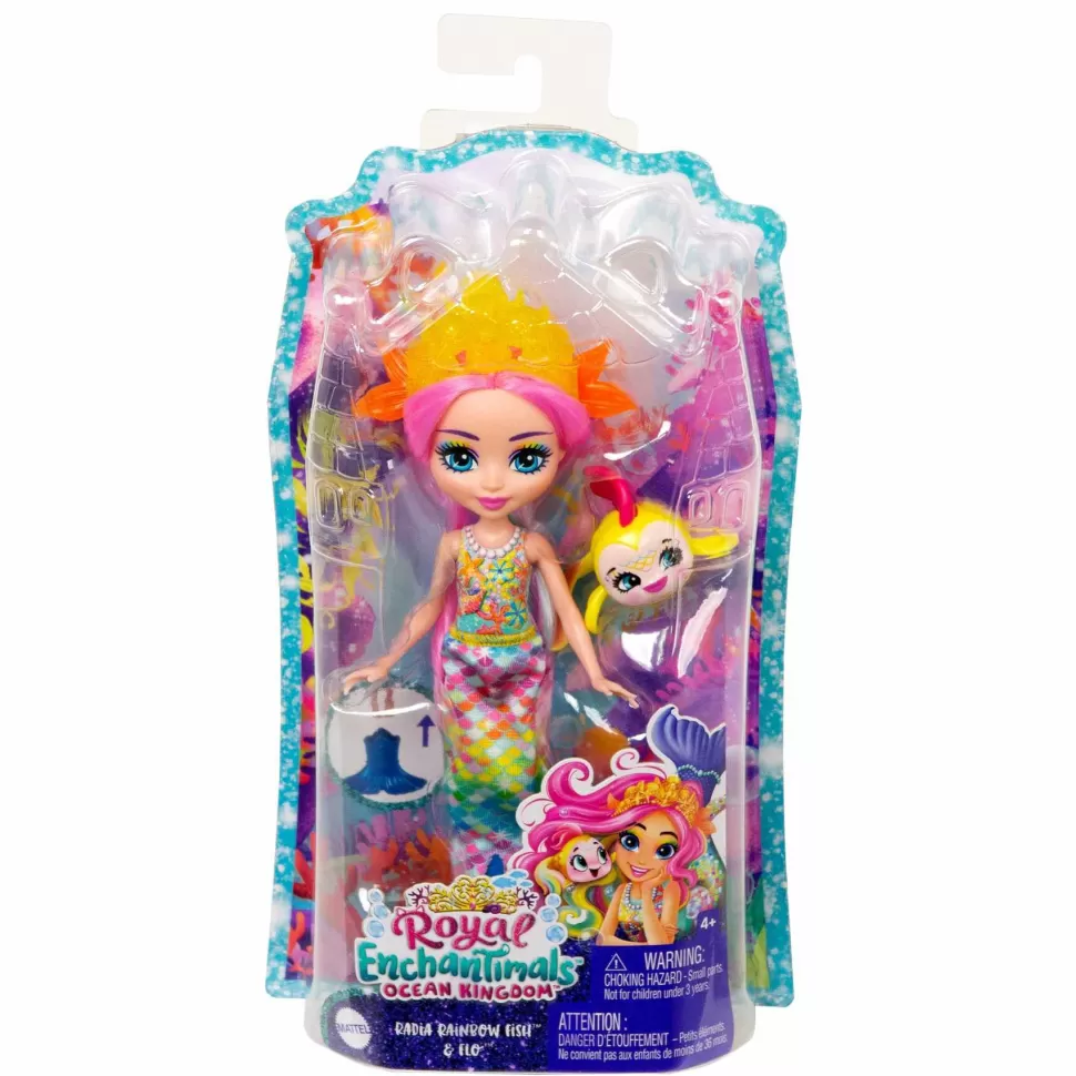 Enchantimals Royal Ocean Kingdom Muneca Rainey Rainbow Fish Con Mascota 4 Anos* Muñecas