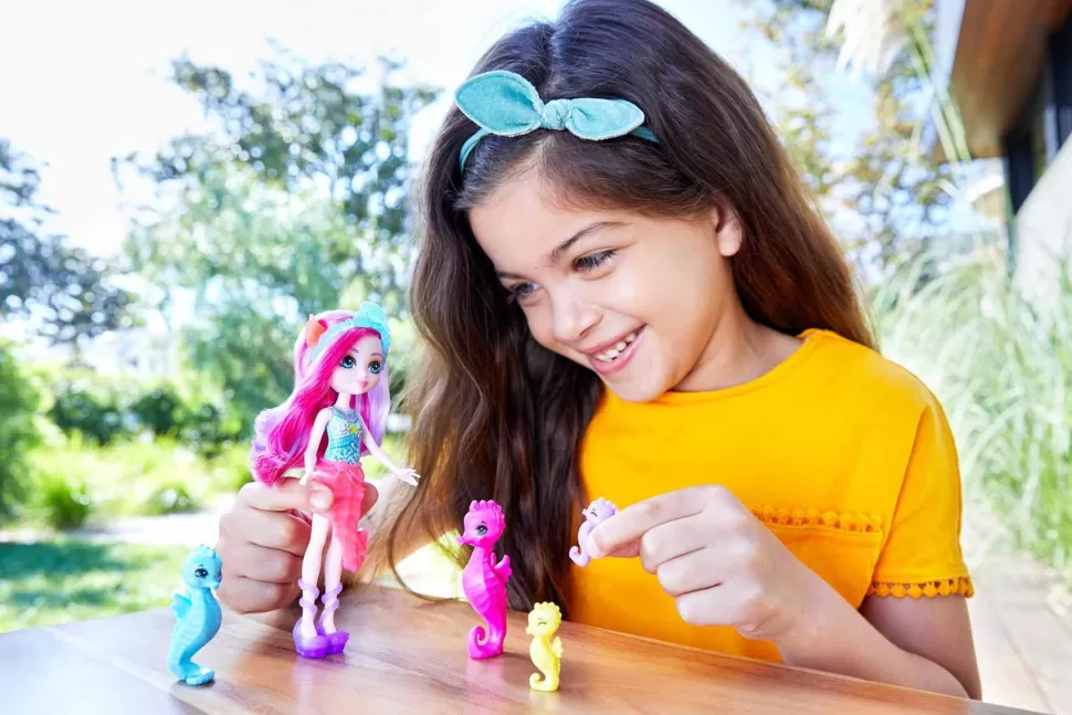 Enchantimals Muñecas^Royal Ocean Kingdom Muneca Sedda Sea Horse Con Mascota 4 Anos