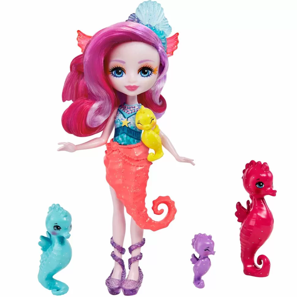 Enchantimals Muñecas^Royal Ocean Kingdom Muneca Sedda Sea Horse Con Mascota 4 Anos
