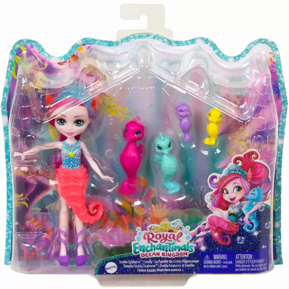 Enchantimals Muñecas^Royal Ocean Kingdom Muneca Sedda Sea Horse Con Mascota 4 Anos