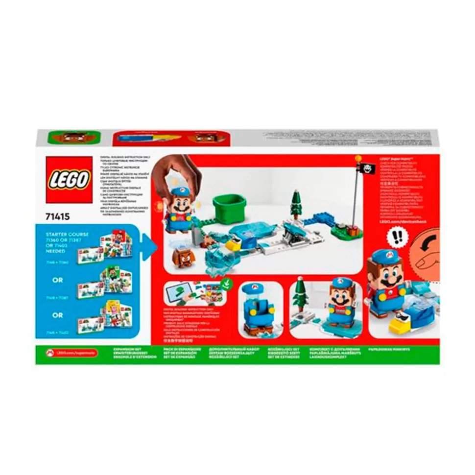 * Juegos De Construcción^ Set De Expansion: Traje De Mario De Hielo Y Mundo Helado