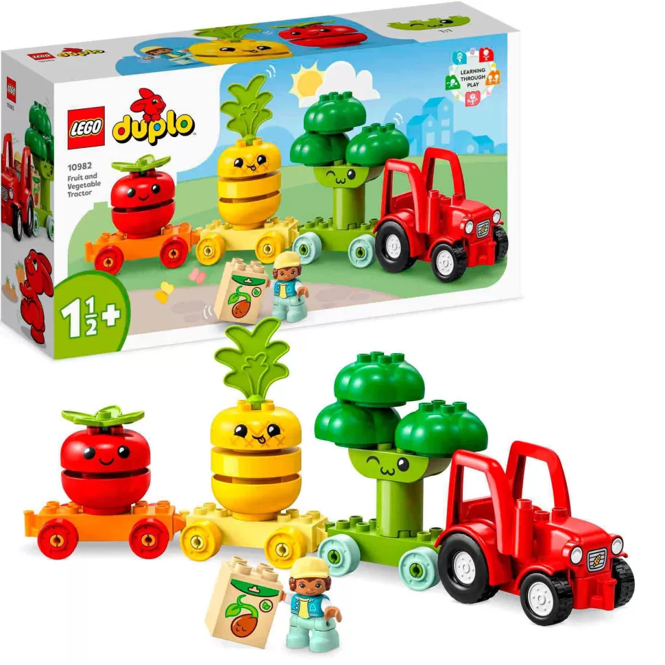 * Juegos De Construcción^Set De Juguete Para Construir Mi Primer Duplo 10982 Tractor De Frutas Y Verduras (19 Piezas)