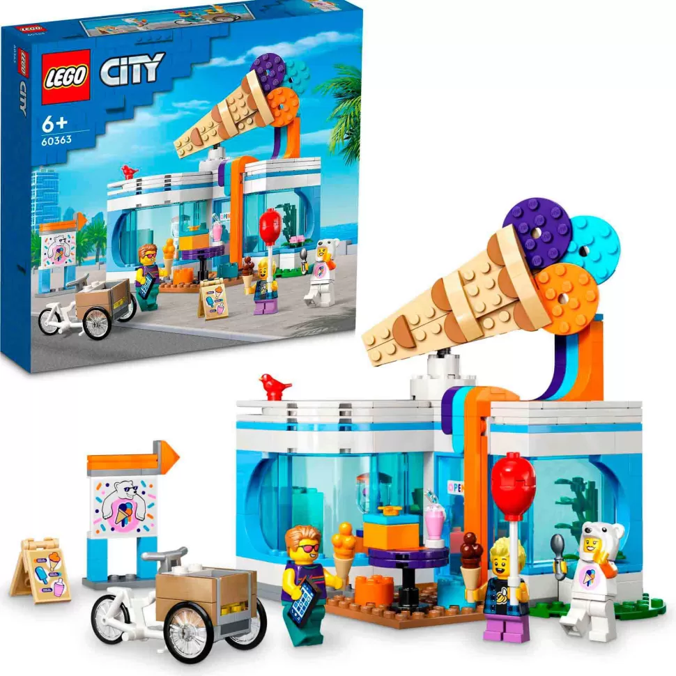 * Set De Juguetes De Construcción City 60363 Heladeria, Para Ninos Y Ninas A Partir De 6 Anos (29* Juegos De Construcción