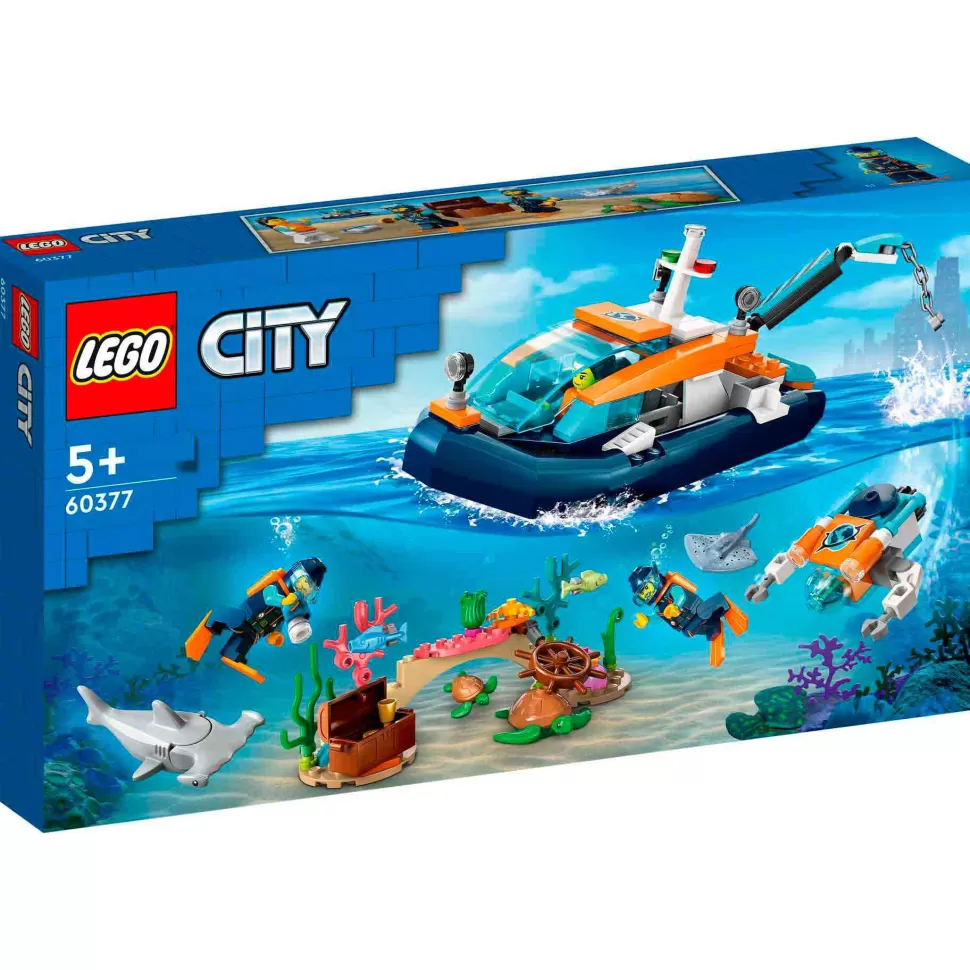 * Set De Juguetes De Construcción City 60377 Barco De Exploracion Submarina (182 Piezas)* Juegos De Construcción