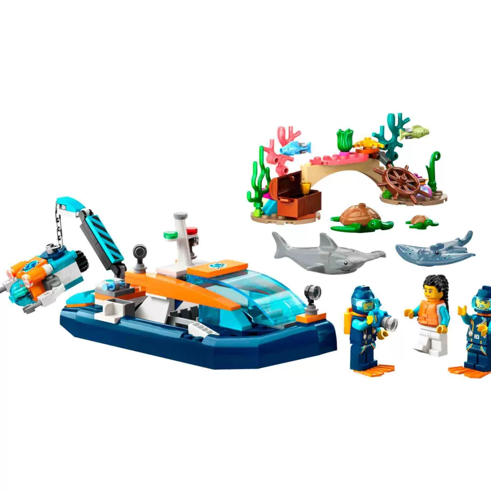 * Set De Juguetes De Construcción City 60377 Barco De Exploracion Submarina (182 Piezas)* Juegos De Construcción