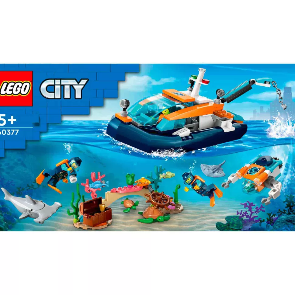 * Set De Juguetes De Construcción City 60377 Barco De Exploracion Submarina (182 Piezas)* Juegos De Construcción