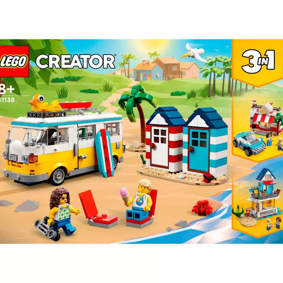* Set De Juguetes De Construcción Creator 31138 Furgoneta Playera (556 Piezas)* Juegos De Construcción