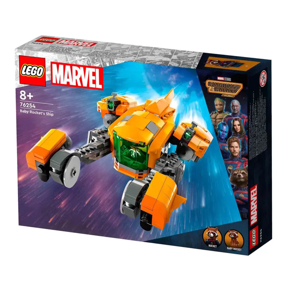 * Set De Juguetes De Construcción Marvel 76254 Nave De Baby Rocket (330 Piezas)* Juegos De Construcción