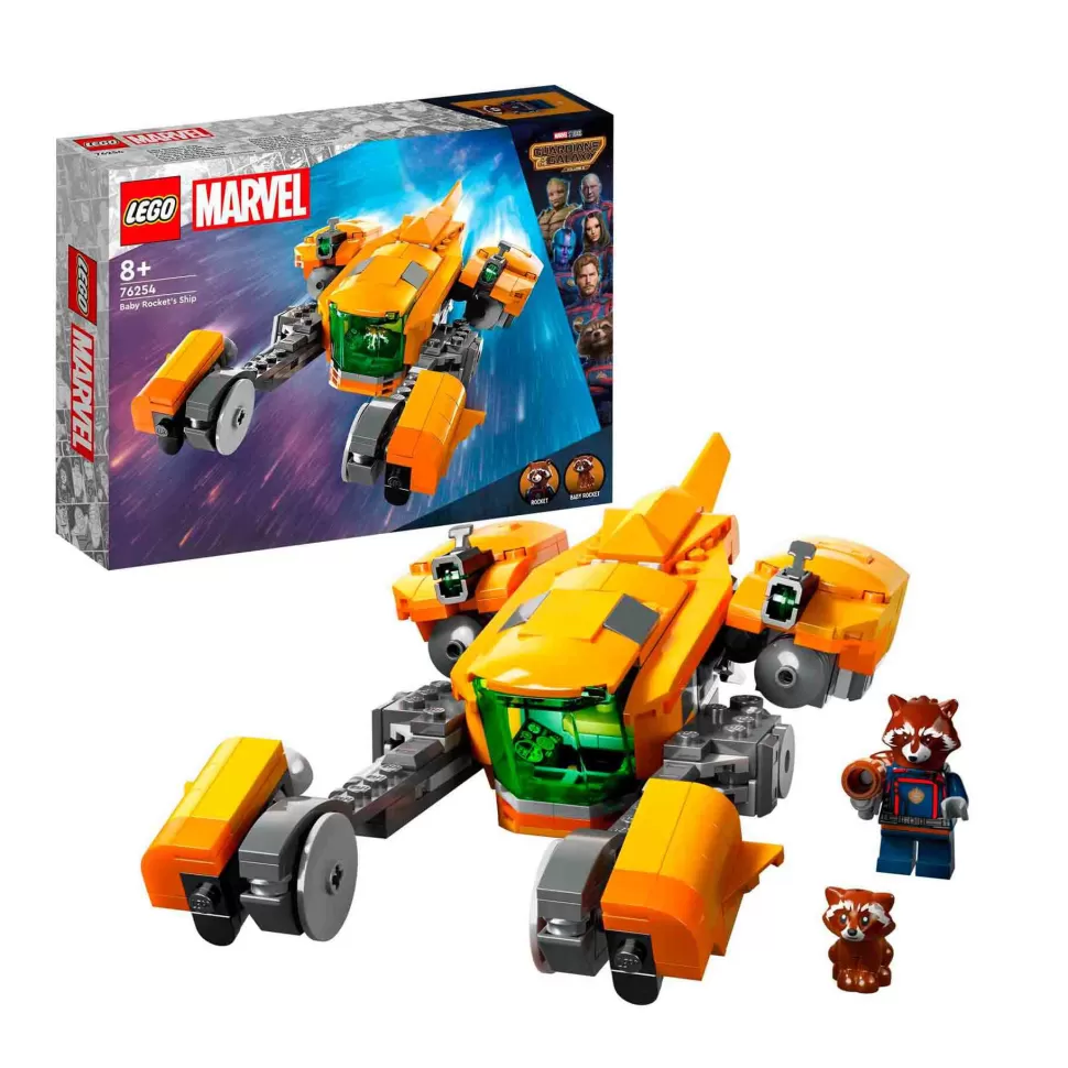* Set De Juguetes De Construcción Marvel 76254 Nave De Baby Rocket (330 Piezas)* Juegos De Construcción