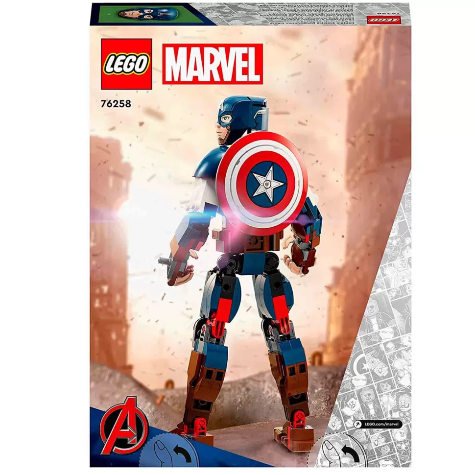 * Set De Juguetes De Construcción Marvel 76258 Figura Para Construir: Capitan America (310 Piezas* Juegos De Construcción