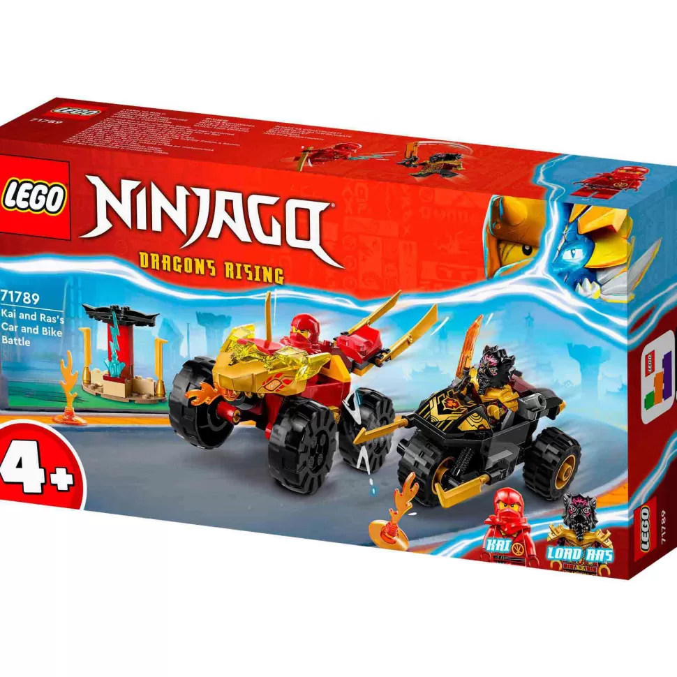 * Juegos De Construcción^Set De Juguetes De Construcción Ninjago 71789 Batalla En Coche Y Moto De Kai Y Ras (103 Piezas)