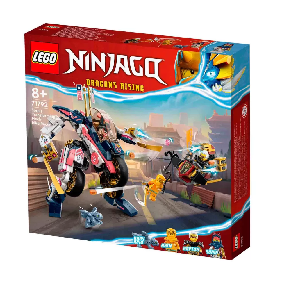 * Juegos De Construcción^Set De Juguetes De Construcción Ninjago 71792 Moto De Carreras Transformable En Meca De Sora (3
