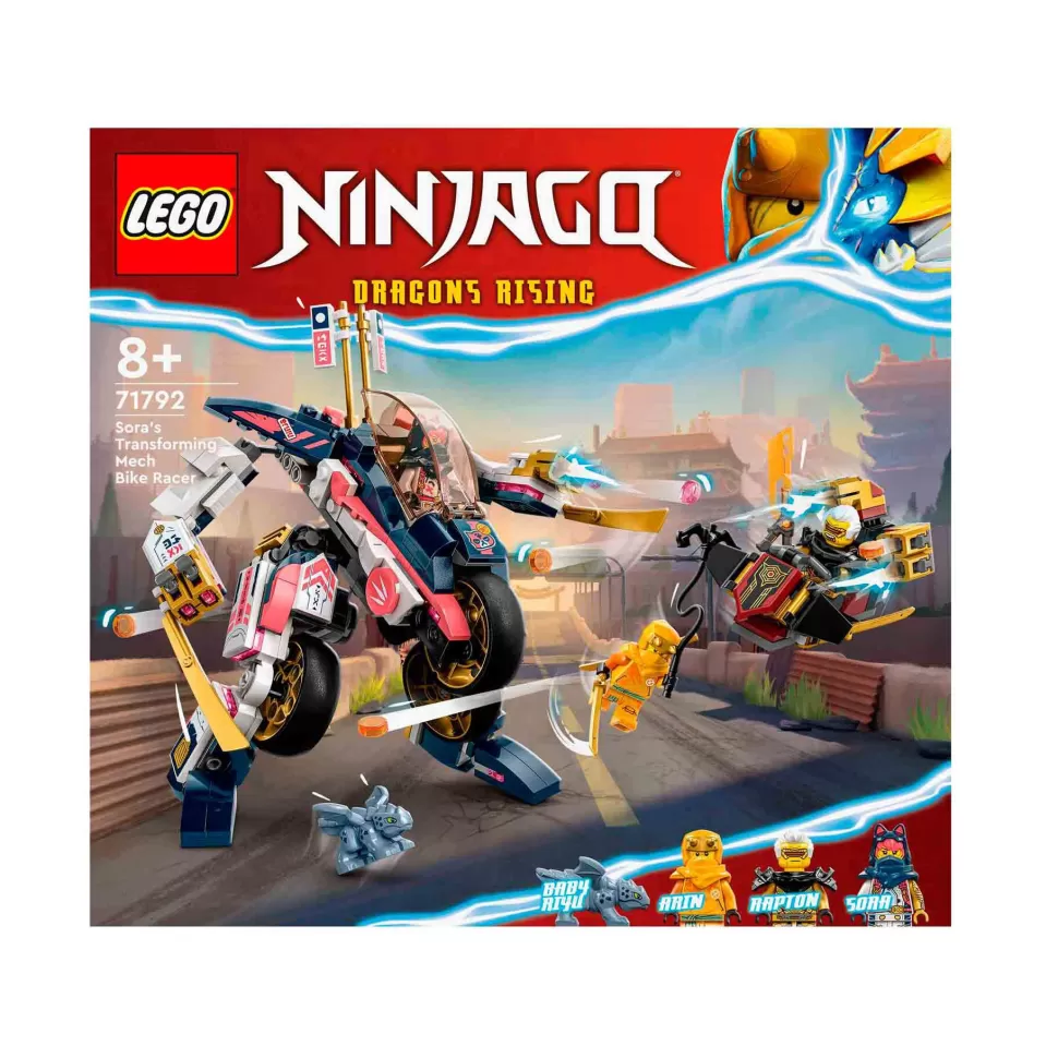 * Juegos De Construcción^Set De Juguetes De Construcción Ninjago 71792 Moto De Carreras Transformable En Meca De Sora (3