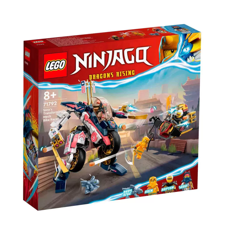 * Juegos De Construcción^Set De Juguetes De Construcción Ninjago 71792 Moto De Carreras Transformable En Meca De Sora (3