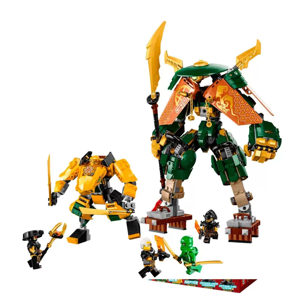 * Set De Juguetes De Construcción Ninjago 71794 Mecas Del Equipo Ninja De Lloyd Y Arin (764 Pieza* Juegos De Construcción