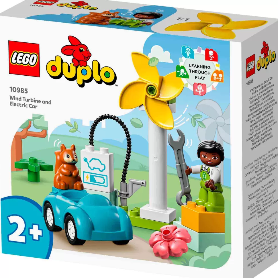 * Juegos De Construcción^Set De Juguetes De Construcción Mi Ciudad Duplo 10985 Aerogenerador Y Coche Electrico (16 Pieza