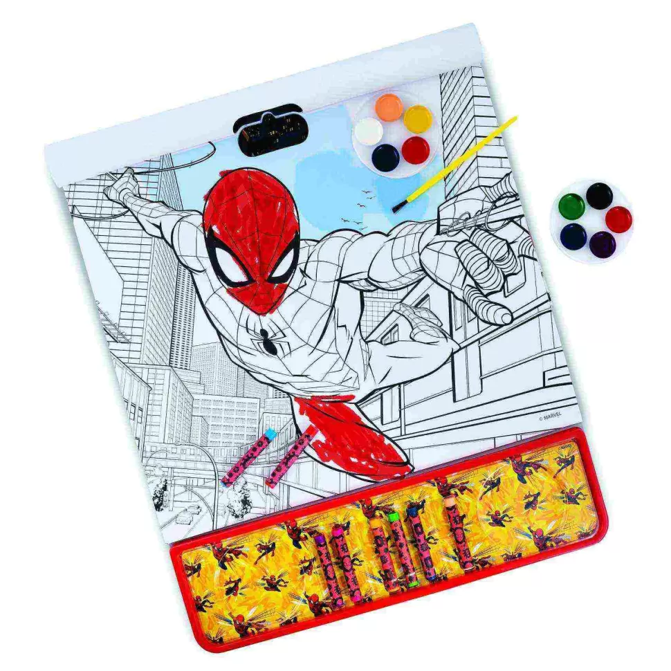 Spiderman Libro De Colorear Giga Block 4 En 1* Manualidades