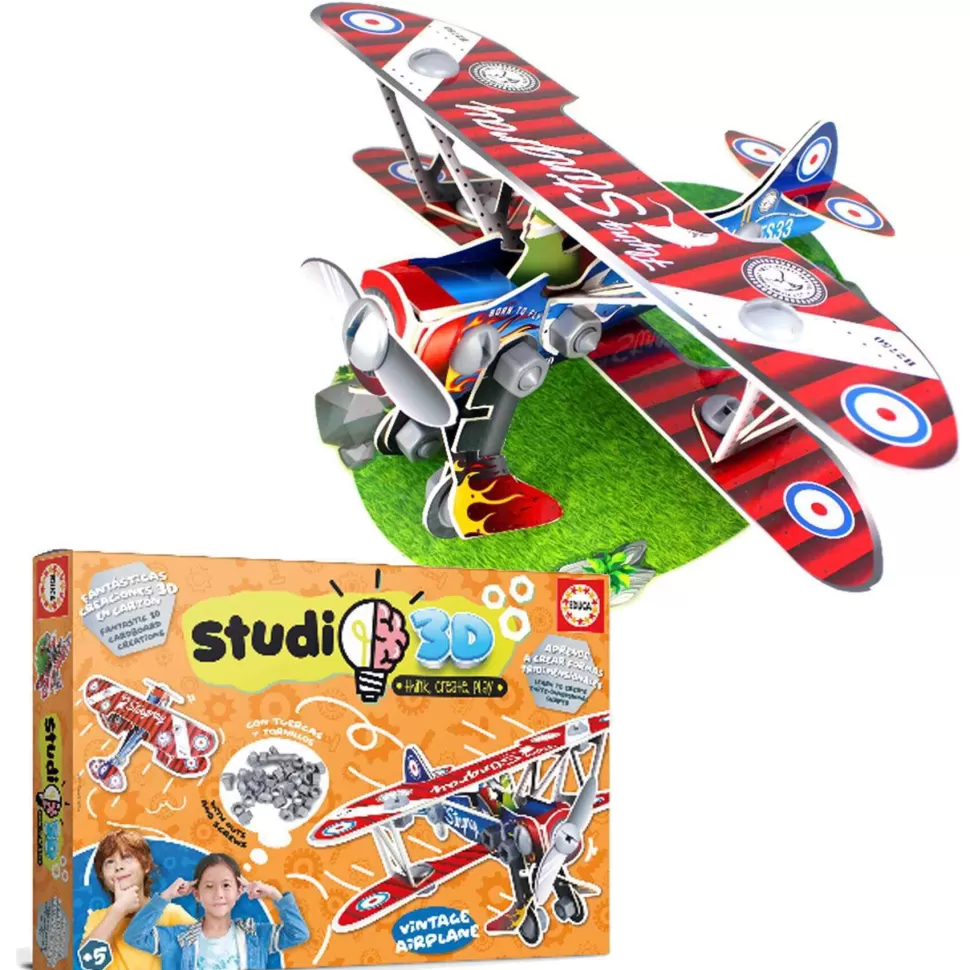 Educa Borras Studio 3D Avion Vintage* Puzzles Y Educativos