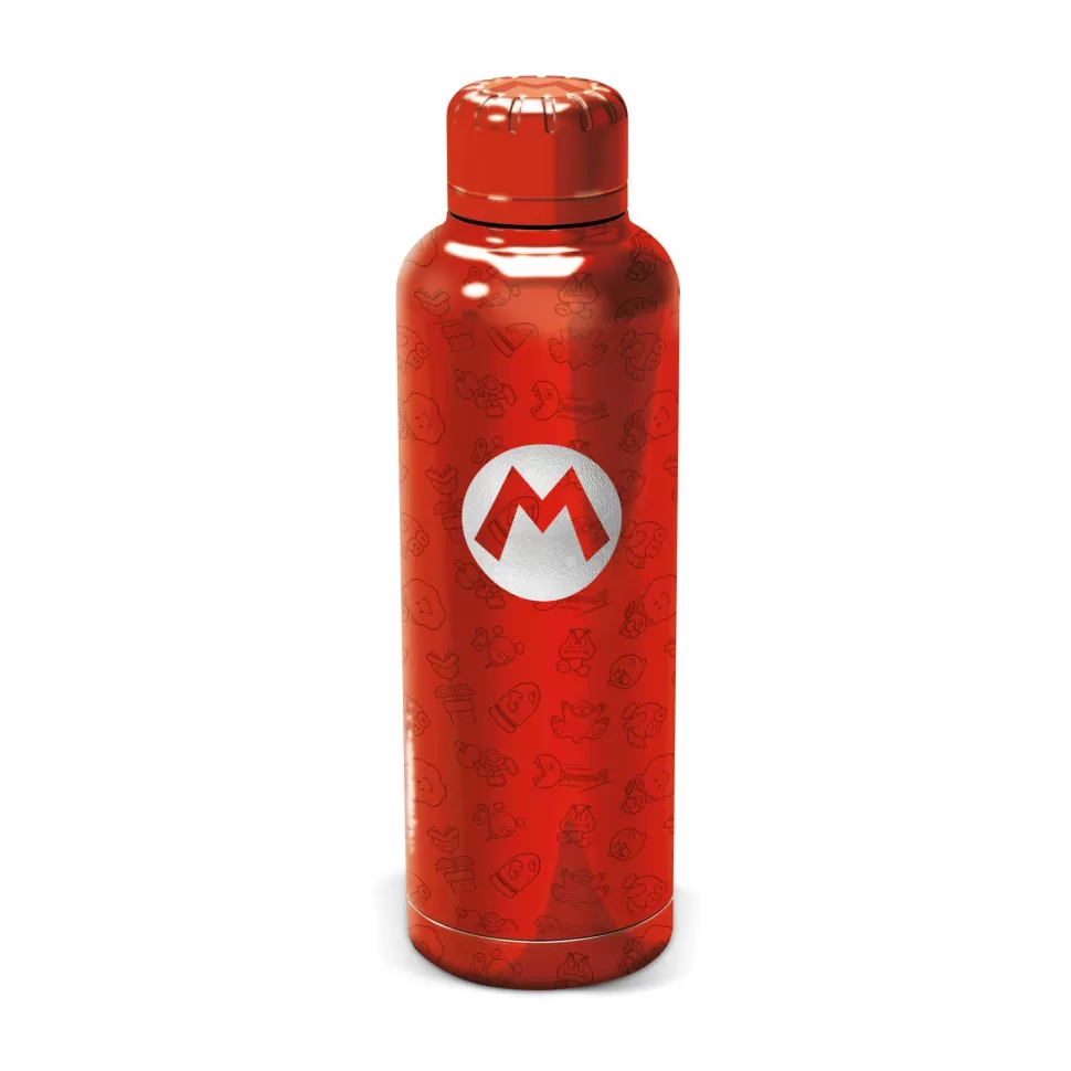 Super Mario Vuelta Al Cole^ Botella Termo De Acero Inoxidable Logo 515 Ml