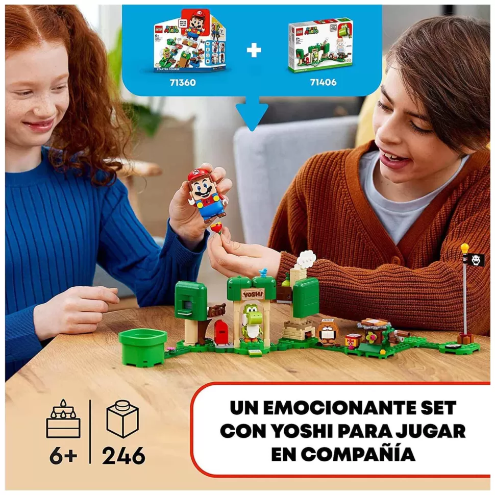 * Juegos De Construcción^ Super Mario Set De Expansion Casa Regalo De Yoshi 71406