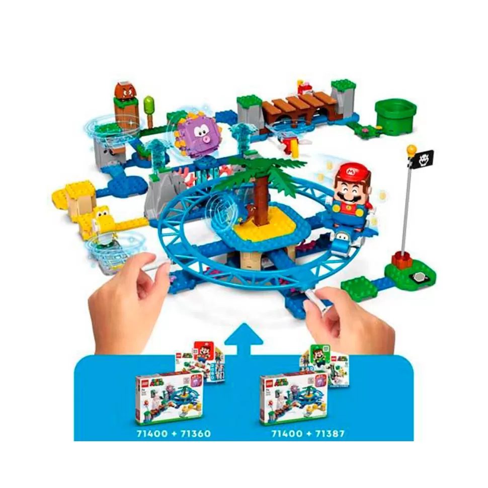 * Juegos De Construcción^ Super Mario Set De Expansion: Desafio En Las Olas Contra El Gran Erincho 71400