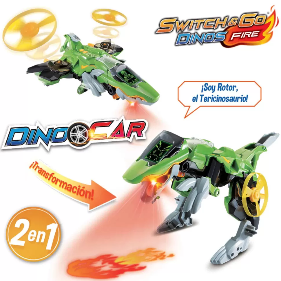 VTech Switch & Go Dinos Rotor El Tericinosaurio Avion De Combate* Figuras Y Minimundos