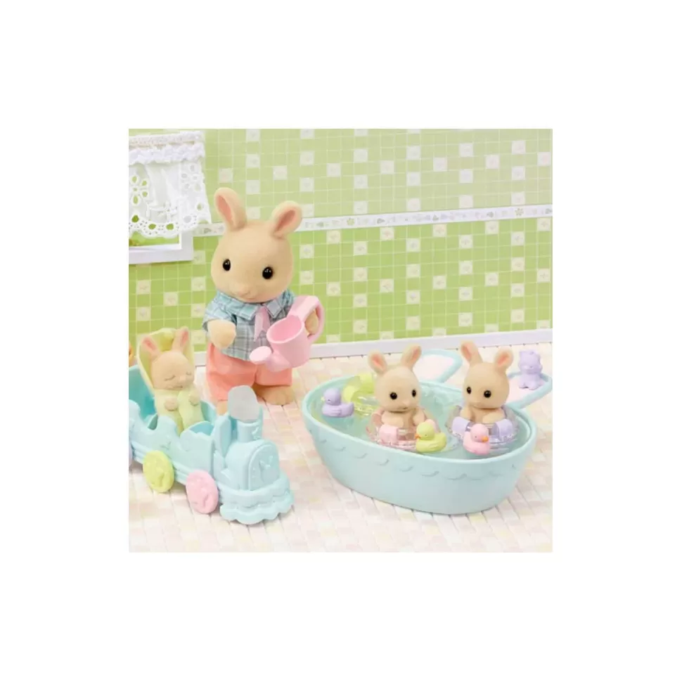 Sylvanian Families La Hora Del Bano De Los Trillizos* Figuras Y Minimundos