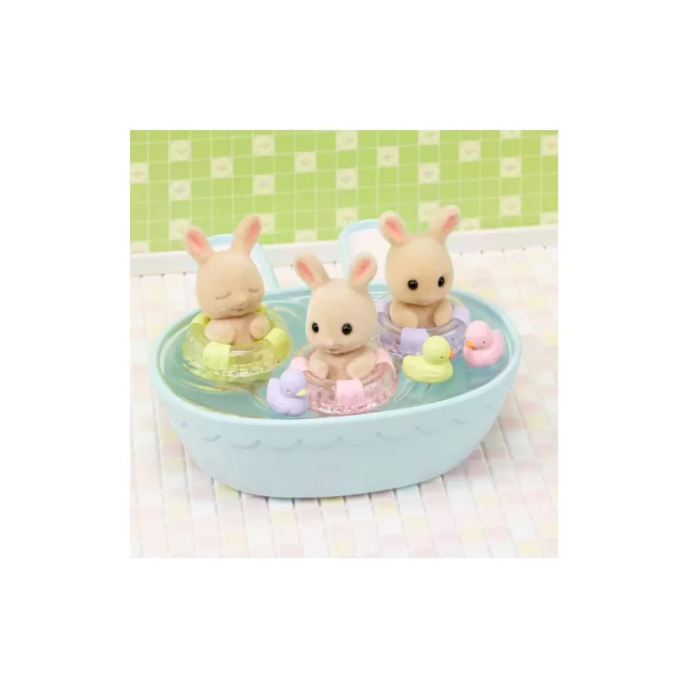 Sylvanian Families La Hora Del Bano De Los Trillizos* Figuras Y Minimundos