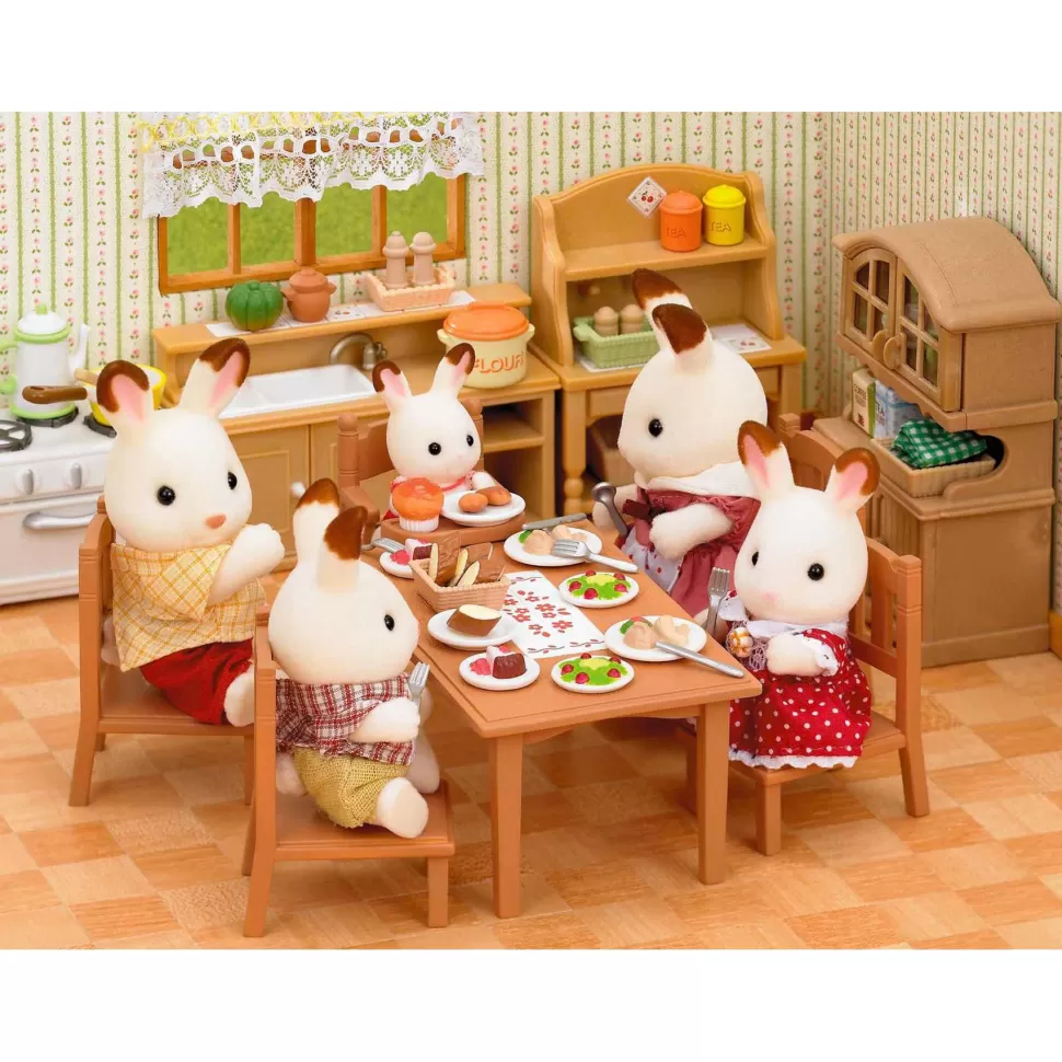 Sylvanian Families Set De Mesa De Comedor Con Sillas* Figuras Y Minimundos