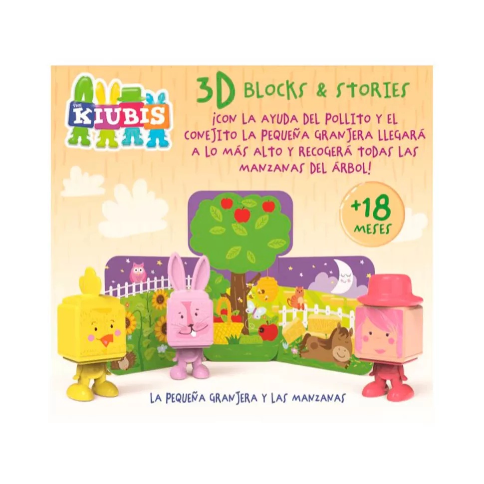 Educa Borras The Kiubis 3 Personajes La Pequena Granja Y Las Manzanas* Juegos De Construcción