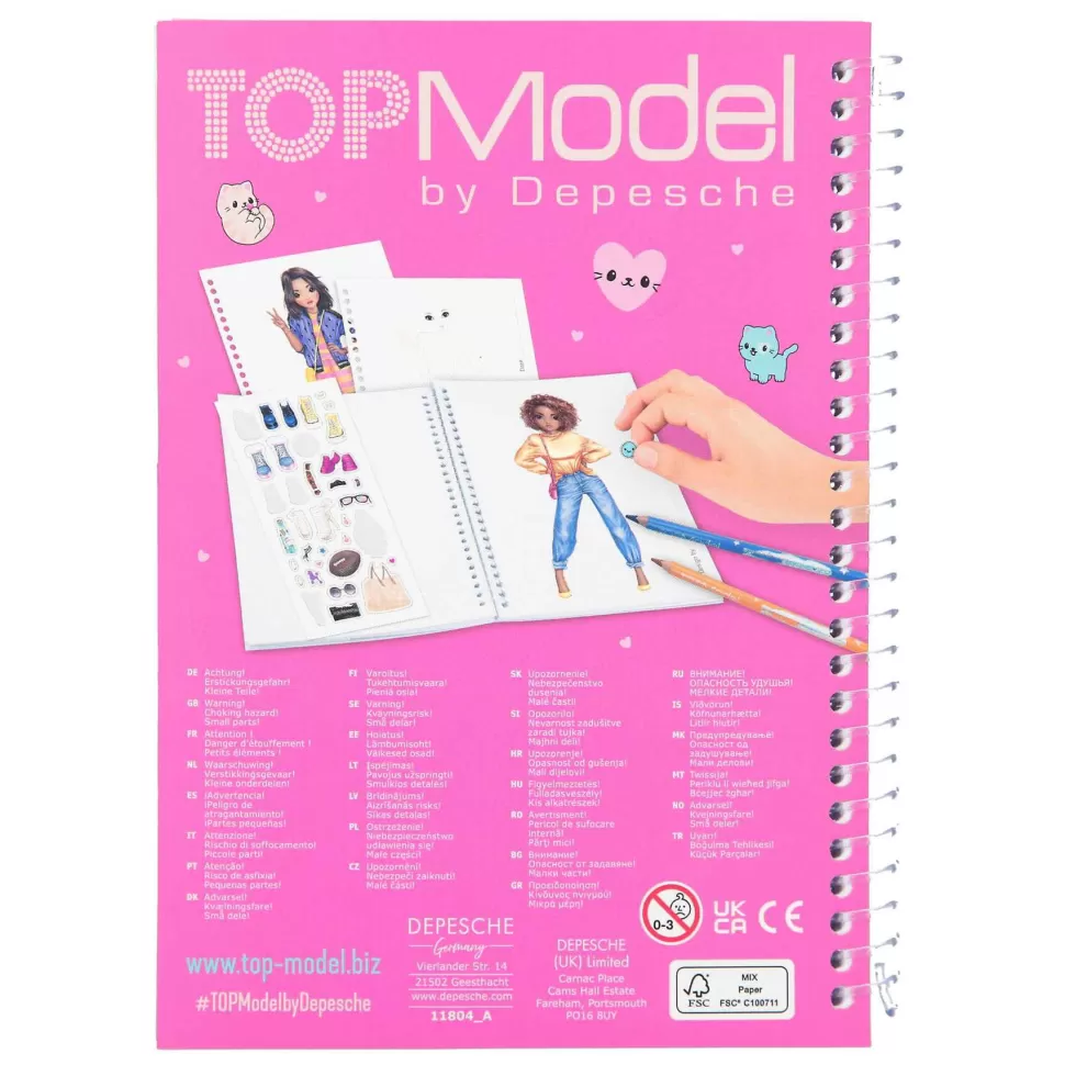 TopModel Cuaderno Colorear Figurines Con Sus Mascotas* Manualidades
