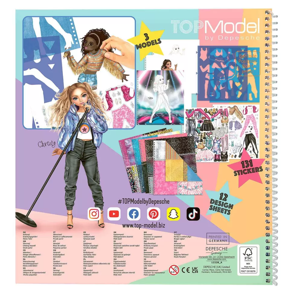 TopModel Manualidades^ Cuaderno De Diseno Popstar Para Colorear