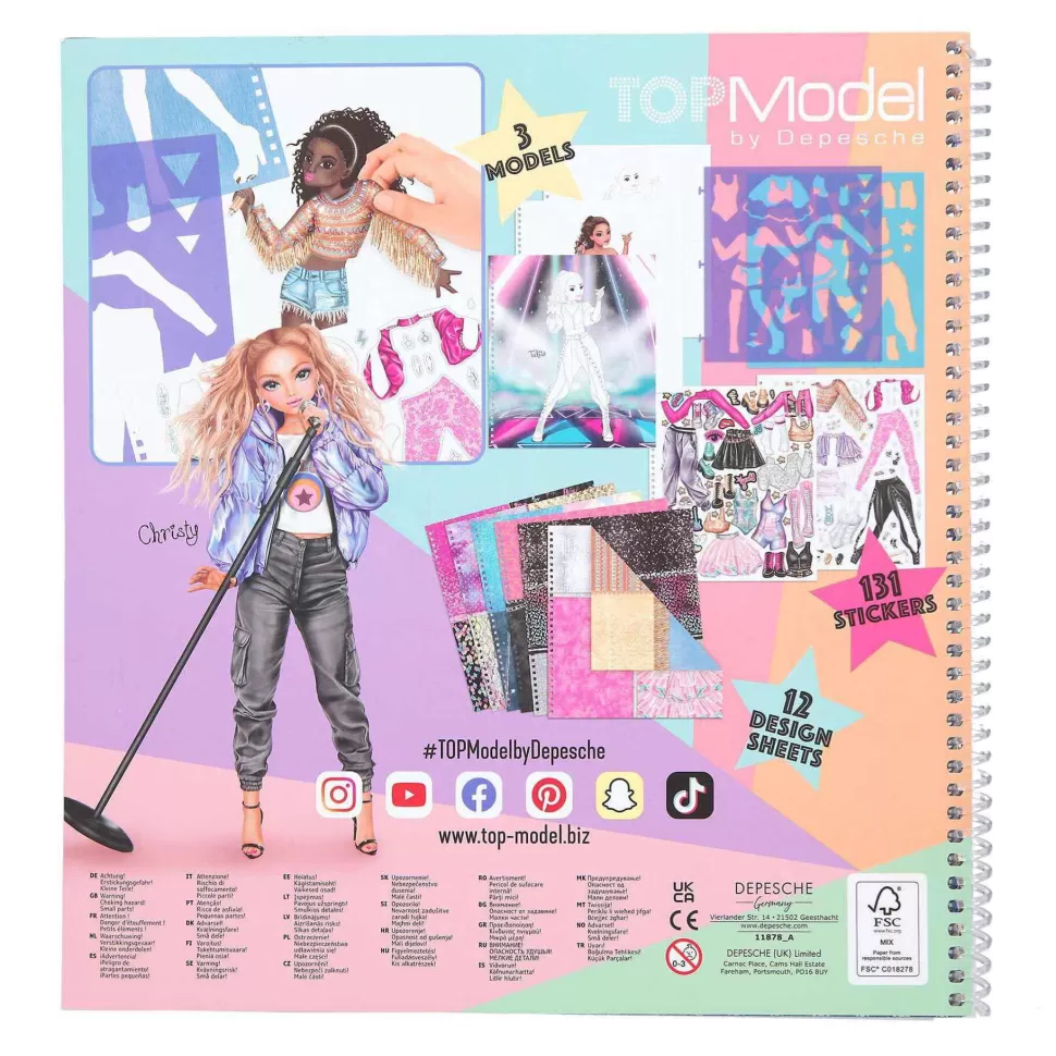 TopModel Cuaderno Popstar Para Colorear* Manualidades